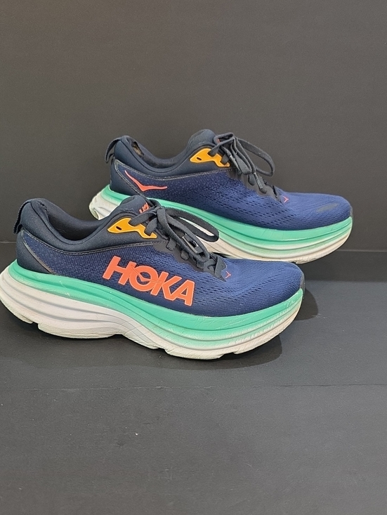 Hoka Shoes - Hoka Bondi 8 Women's Navy, Mint & Coral Road-Running Sneakers Size 7